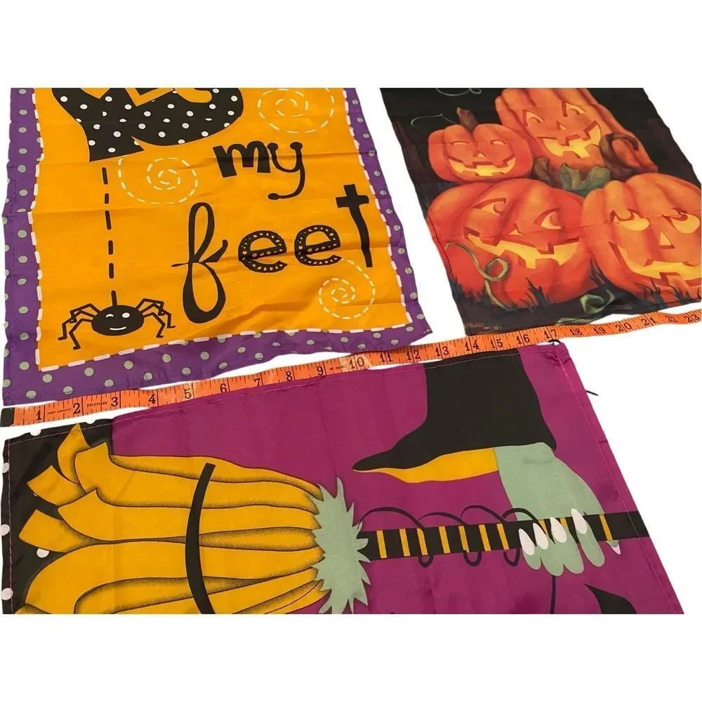 Lot Of 3 Halloween Hanging Home Sign Decor Halloween Decorations Fall